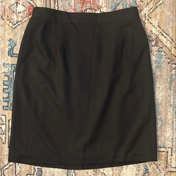 Vintage Radcliffe Black Pencil Skirt Lined Size 16 - Picture 7 of 7